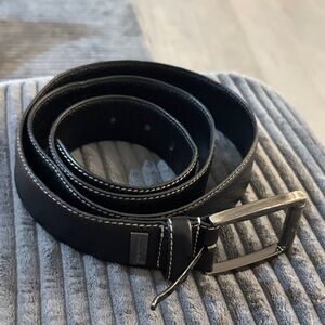 Men's Black Leather Belt